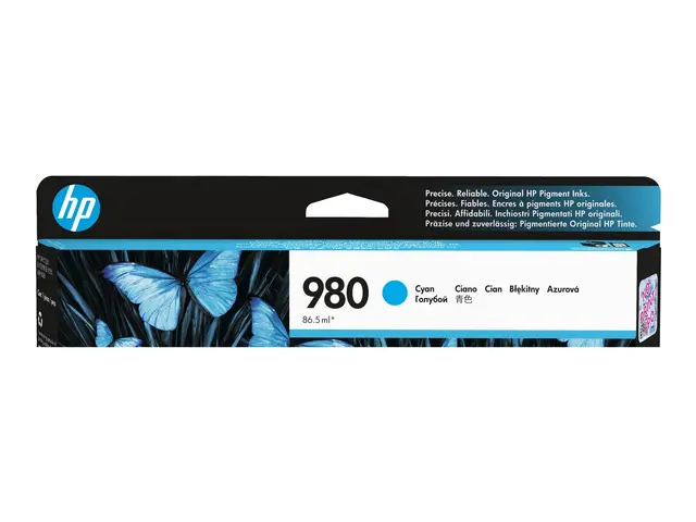 HP 980 - 86.5 ml - cyan - original - blekkpatron - for Officejet E...