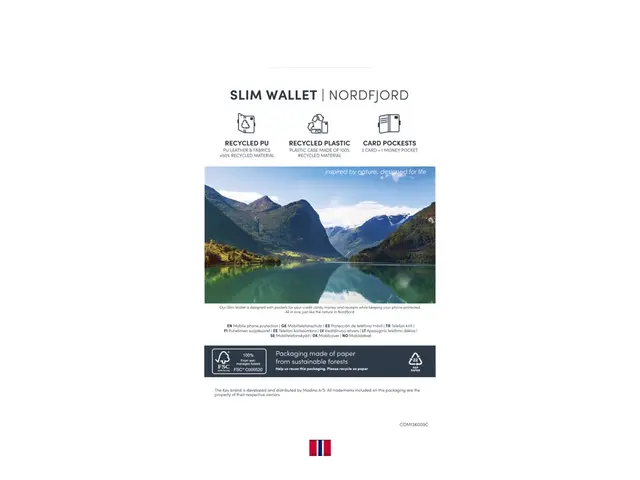 KEY Nordfjord - Lommebok for mobiltelefon polyuretanlær svart Sams...