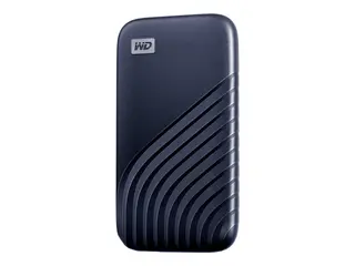 WD My Passport SSD WDBAGF0020BBL SSD - kryptert - 2 TB - ekstern (b&#230;rbar) - USB 3.2 Gen 2 (USB-C kontakt) - 256-bit AES - midnattsbl&#229;