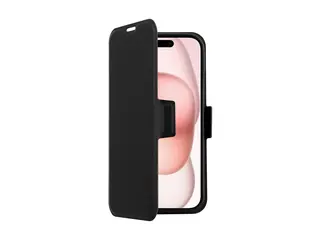 Screenor Clever - Lommebok for mobiltelefon MagSafe-samsvar - økolær, termoplast-polyuretan (TPU) - svart - for Apple iPhone 16