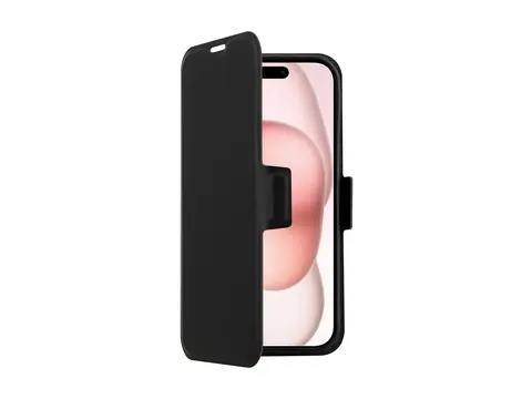 Screenor Clever - Lommebok for mobiltelefon MagSafe-samsvar - økolær, termoplast-polyuretan (TPU) - svart - for Apple iPhone 16