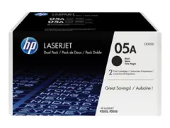 HP 05A - 2-pack - svart - original LaserJet - tonerpatron (CE505D) - for LaserJet P2055