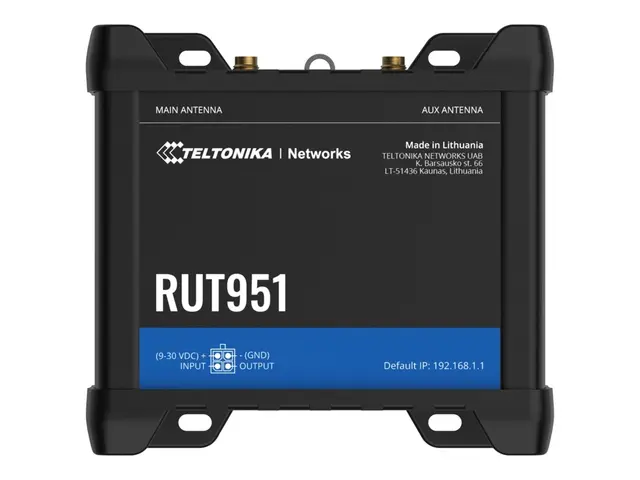 Teltonika RUT951 - Trådløs ruter WWAN 3-portssvitsj 2,4 GHz 3G, 4G...
