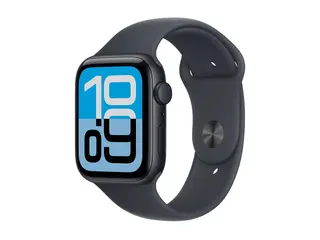 Apple Watch SE 3 (GPS) - 44 mm midnattsaluminium - smartklokke med sportsb&#229;nd - fluorelastomer - midnatt - b&#229;ndbredde: M/L - 64 GB - Wi-Fi 4, Bluetooth - 32.9 g