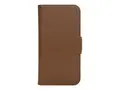 KEY Nordfjord - Lommebok for mobiltelefon kunstl&#230;r - gyllen brun - 6.7&quot; - for Apple iPhone 14 Plus (6.7 tommer)