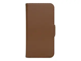 KEY Nordfjord - Lommebok for mobiltelefon kunstl&#230;r - gyllen brun - 6.7&quot; - for Apple iPhone 14 Plus (6.7 tommer)