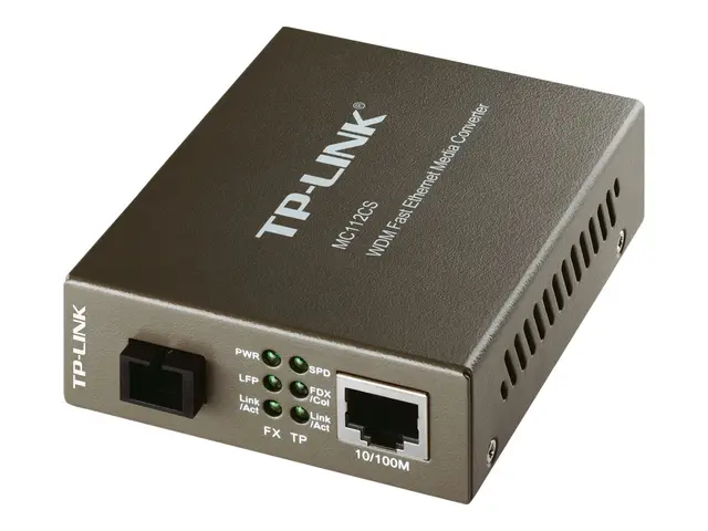 TP-Link MC112CS - Fibermedieomformer - 100Mb LAN - 10Base-T, 100Ba...