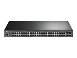 TP-Link JetStream TL-SG3452P V1 Switch - Styrt - 48 x 10/100/1000 (PoE+) + 4 x Gigabit SFP - rackmonterbar - PoE+ (384 W)