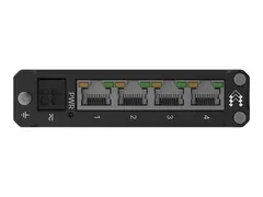Teltonika TSW304 - Switch - ikke-styrt - 4 x 10/100/1000 DIN-skinnemonterbar, overflatemonterbar, veggmonterbar - Passive PoE