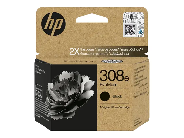 HP 308e EvoMore - Svart original blekkpatron