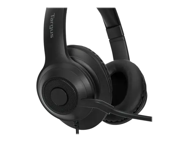 Targus AEH102GL - Hodesett on-ear konvertibel kablet USB-A lydisol...