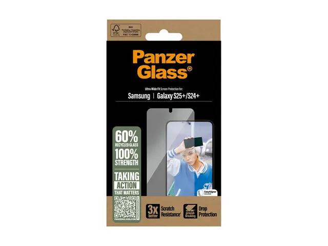 PanzerGlass - Skjermbeskyttelse for mobiltelefon ultrabred passfor...