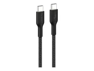 Belkin BoostCharge Pro - USB-kabel 24 pin USB-C (hann) til 24 pin USB-C (hann) - 1 m - USB Power Delivery (240 W), flettet kabel - svart