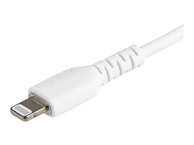 StarTech.com 6 in(15cm) Durable White USB-A to Lightning Cable, He...