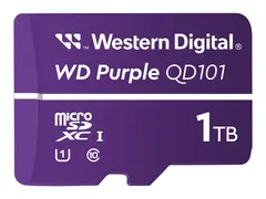 WD Purple WDD100T1P0C - Flashminnekort - 1 TB UHS-I U1 / Class10 - microSDXC - purpur