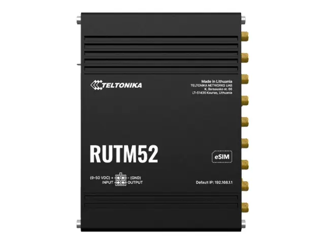 Teltonika RUTM52 - Trådløs ruter WWAN 5-port svitsj 1GbE, 5G, LTE,...