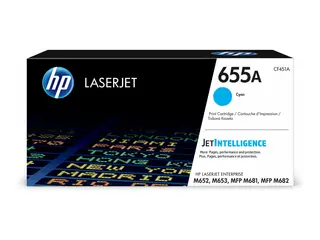 HP 655A - Cyan - original - LaserJet - tonerpatron (CF451A) for Color LaserJet Managed Flow MFP M681; LaserJet Enterprise Flow MFP M681, MFP M682