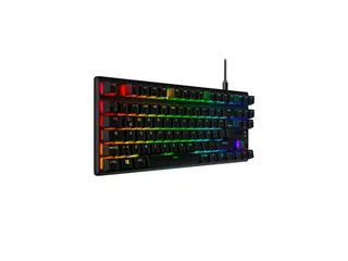 HyperX Alloy Origins Core - Tastatur - bakgrunnsbelyst USB - Pan Nordic - tastsvitsj: HyperX Red - svart