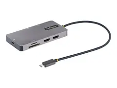 STARTECH.COM USB C Multiport Adapter Dual HDMI Video 4K 60Hz 2Pt 5Gbps USB-A
