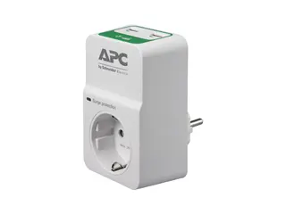 APC Essential Surgearrest PM1WU2 - Overspenningsavleder AC 230 V - utgangskontakter: 1 - Tyskland - hvit