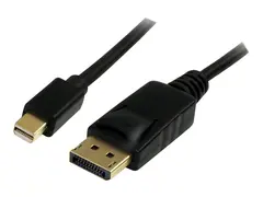 StarTech.com 2m Mini DisplayPort to DisplayPort 1.2 Cable DisplayPort 4k DisplayPort-kabel - Mini DisplayPort (hann) til DisplayPort (hann) - 2 m - l&#229;st - svart