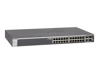 NETGEAR Smart S3300-28X - V3 - switch - L3 Lite smart - 24 x 10/100/1000 + 2 x 10Gb Ethernet + 2 x 10Gb Ethernet SFP+ - stasjonær, rackmonterbar