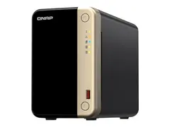 QNAP TS-264 - NAS-server - 2 br&#248;nner - SATA 6Gb/s RAID 0, 1, 5, 6, 10, 50, JBOD, 60 - RAM 8 GB - 2.5 Gigabit Ethernet - iSCSI st&#248;tte