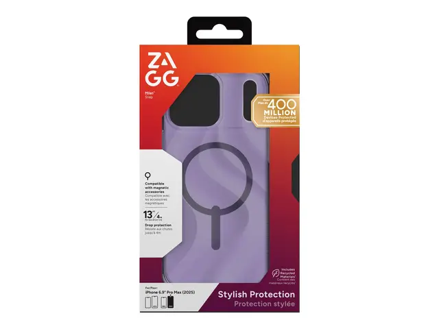 ZAGG Milan Snap - Baksidedeksel for mobiltelefon MagSafe-samsvar g...