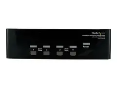 StarTech.com 4 Port DVI VGA Dual Monitor KVM Switch USB with Audio and USB 2.0 Hub (SV431DDVDUA) KVM / lyd / USB-svitsj - 4 porter