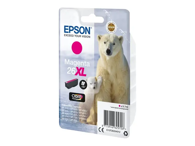 Epson 26XL - 8.7 ml XL magenta original blister blekkpatron for Ex...