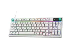 Logitech G G316 X 98 - Tastatur - 98% - full size bakgrunnsbelyst - USB - QWERTY - Internasjonal engelsk / kanadisk fransk - tastsvitsj: Tactile - hvit