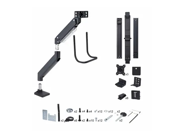 Startech Crossbar Triple Monitor Desk Mount, VESA 75x75/100x100 - ...