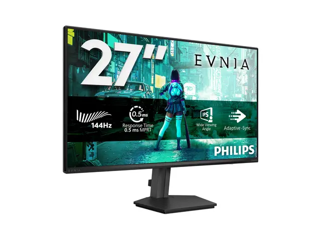 Philips Evnia 3000 27M2N3200NF - LED-skjerm gaming - 27" - 1920 x 1080 Full HD (1080p) @ 144 Hz - Fast IPS - 300 cd/m² - 1500:1 - HDR10 - 0.5 ms - HDMI, DisplayPort - koksgrå 