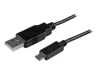 StarTech.com 0.5m Mobile Charge Sync USB to Slim Micro USB Cable M/M USB-kabel - Micro-USB type B (hann) til USB (hann) - USB 2.0 - 50 cm - svart