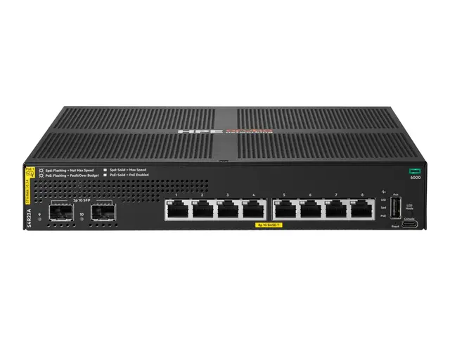 HPE Aruba Networking CX 6000 8p 10M/100M/1G Class4 PoE 2p SFP 1G 6...