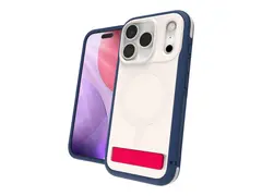 ZAGG Sedona Snap - Baksidedeksel for mobiltelefon med stativ - MagSafe-samsvar - rødt lys og blå - for Apple iPhone Air