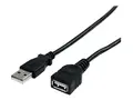 StarTech.com 3 ft Black USB 2.0 Extension Cable A to A M/F - 3 ft USB A to A Extension Cable - 3ft USB 2.0 Extension cord (USBEXTAA3BK) - USB-forlengelseskabel - USB til USB - 91 cm