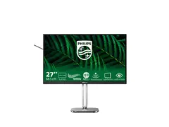 Philips 27B2G5200 - LED-skjerm 27&quot; - 1920 x 1080 Full HD (1080p) @ 100 Hz - IPS - 1500:1 - HDMI, VGA, DisplayPort - h&#248;yttalere - s&#248;lv, koksgr&#229;