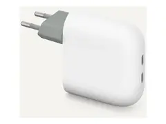 Google Pixel Flex - Strømadapter - dual port 67 watt - 4 A - PD 3.2/PPS - 2 utgangskontakter (USB-C) - snø