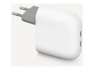 Google Pixel Flex - Strømadapter - dual port 67 watt - 4 A - PD 3.2/PPS - 2 utgangskontakter (USB-C) - snø