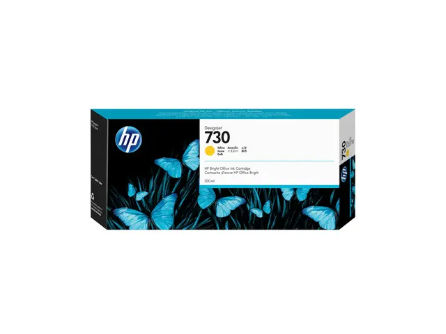 HP 730 - 300 ml høykapasitets gul original DesignJet blekkpatron f...
