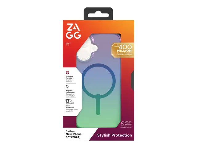 ZAGG Milan Snap - Baksidedeksel for mobiltelefon MagSafe-samsvar g...