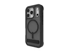 ZAGG Rainier Snap - Baksidedeksel for mobiltelefon robust - med stativ - MagSafe-samsvar - grafen - r&#248;ykeblakk - for Apple iPhone 17 Pro