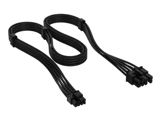 CORSAIR Elite Premium Type 5 - Strømkabel 6-pin intern strømkontakt (hann) til 8-pins PCIe-strøm (6+2) (hann) - 65 cm - individually sleeved - svart