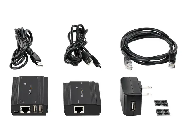 StarTech.com 4 Port USB 2.0 Extender Hub over Single CAT5e/CAT6 Et...