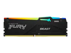 Kingston FURY Beast RGB - DDR5 modul - 32 GB - DIMM 288-pin - 5200 MT/s / PC5-41600 - CL40 - 1.25 V - ikke-bufret - on-die ECC