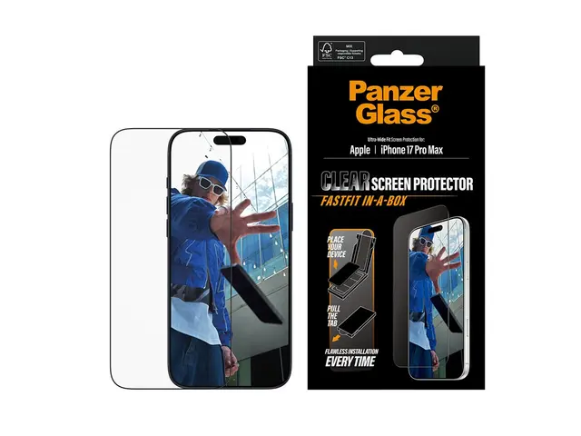 PanzerGlass - Skjermbeskyttelse for mobiltelefon ultra-wide fit wi...