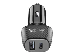 Cellularline Multipower 2 FAST+ Str&#248;madapter - 32 watt - 3 A - Huawei Fast Charge, PD, QC - 2 utgangskontakter (USB, 24 pin USB-C) - svart
