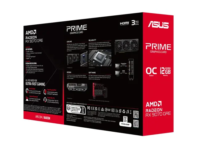 ASUS PRIME - OC Edition - grafikkort - Radeon RX 9070 GRE - 12 GB ...