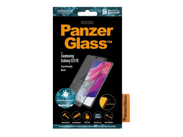PanzerGlass - Skjermbeskyttelse for mobiltelefon glass rammefarge ...